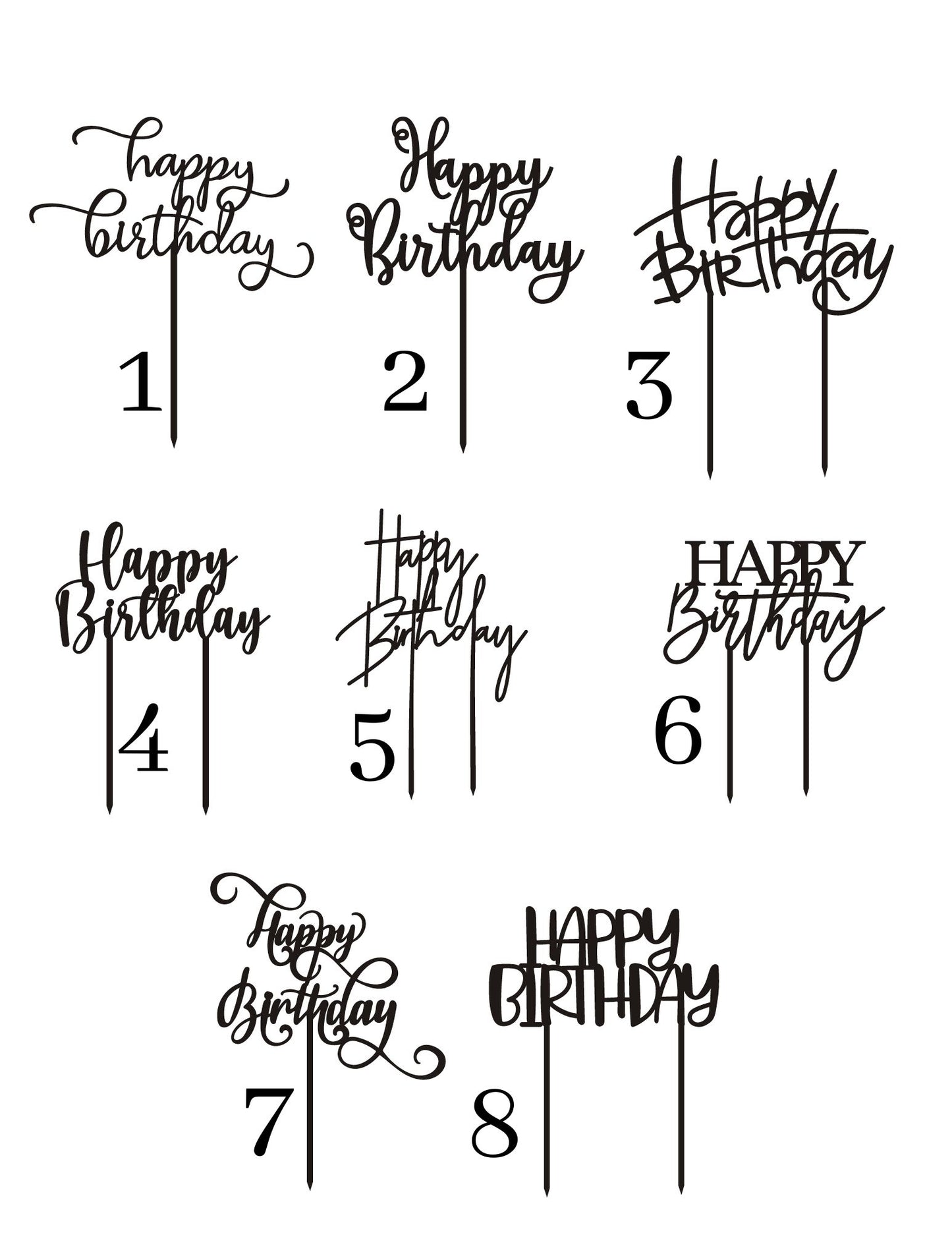 Happy Birthday Cake Topper