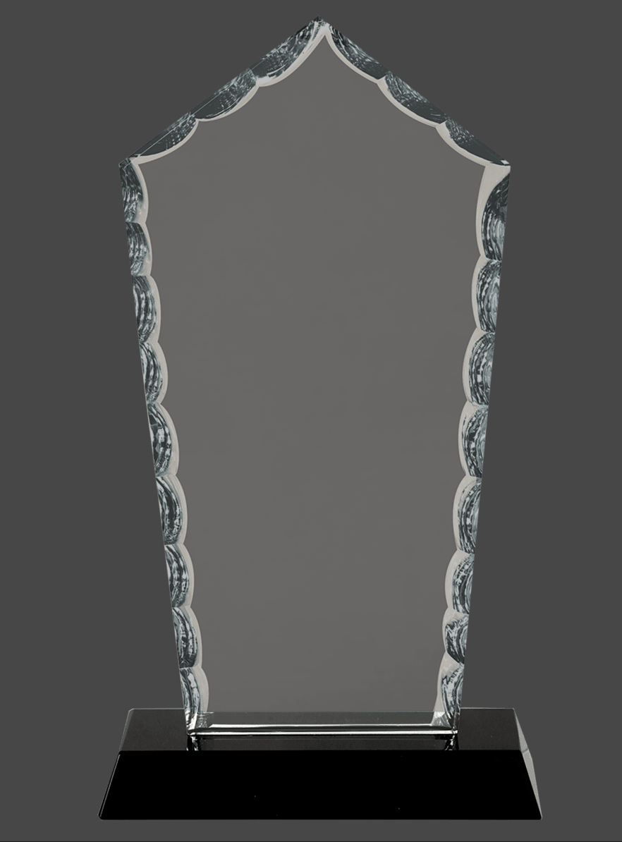 Diamond Facet Glass on Black Base