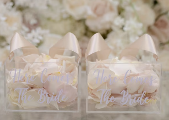 Acrylic Flower Girl Basket Customizable