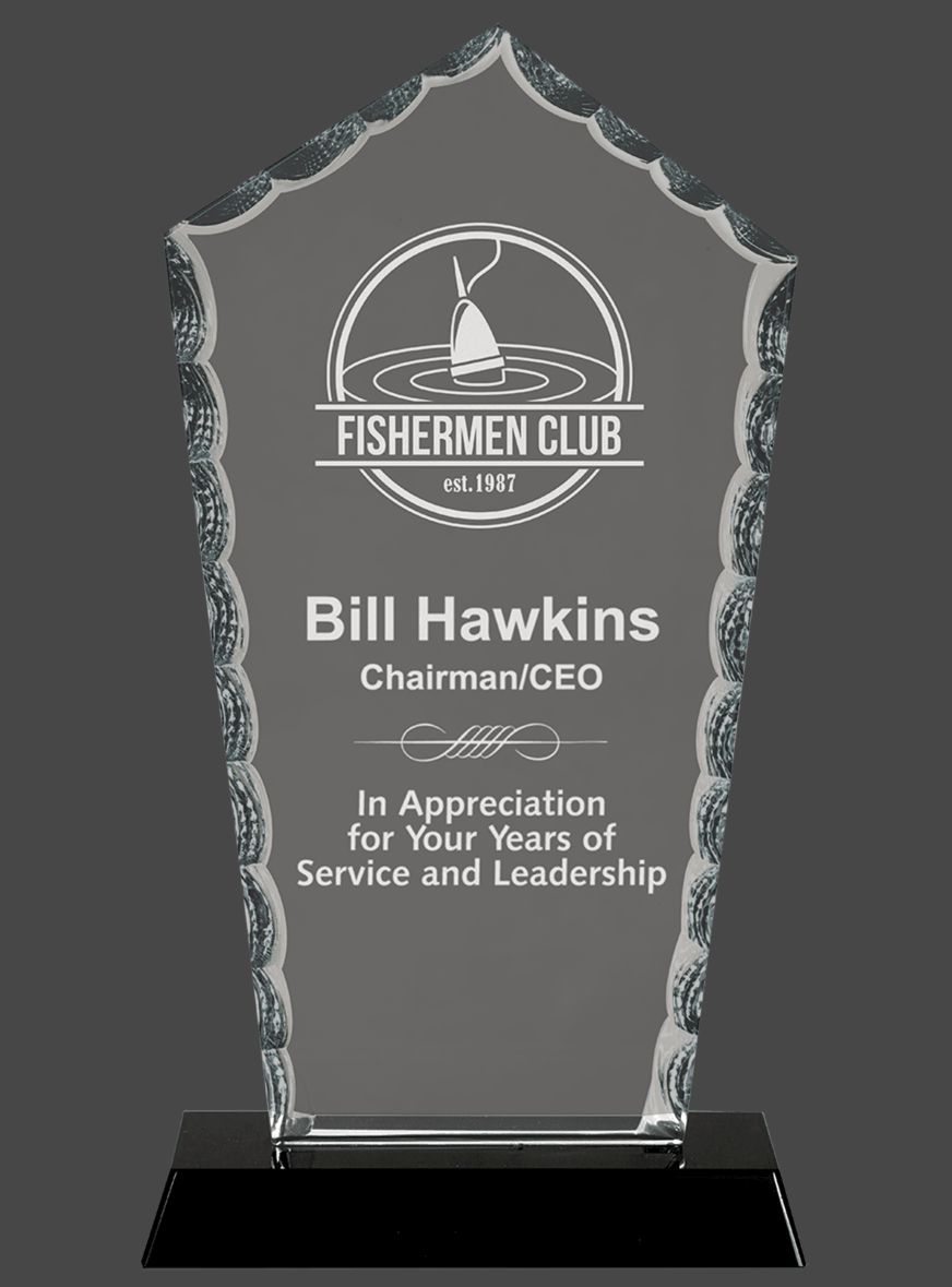 Diamond Facet Glass on Black Base