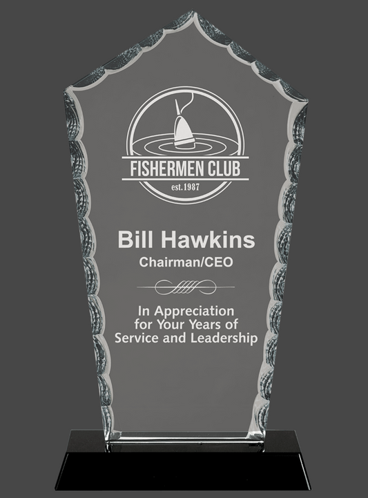 Diamond Facet Glass on Black Base