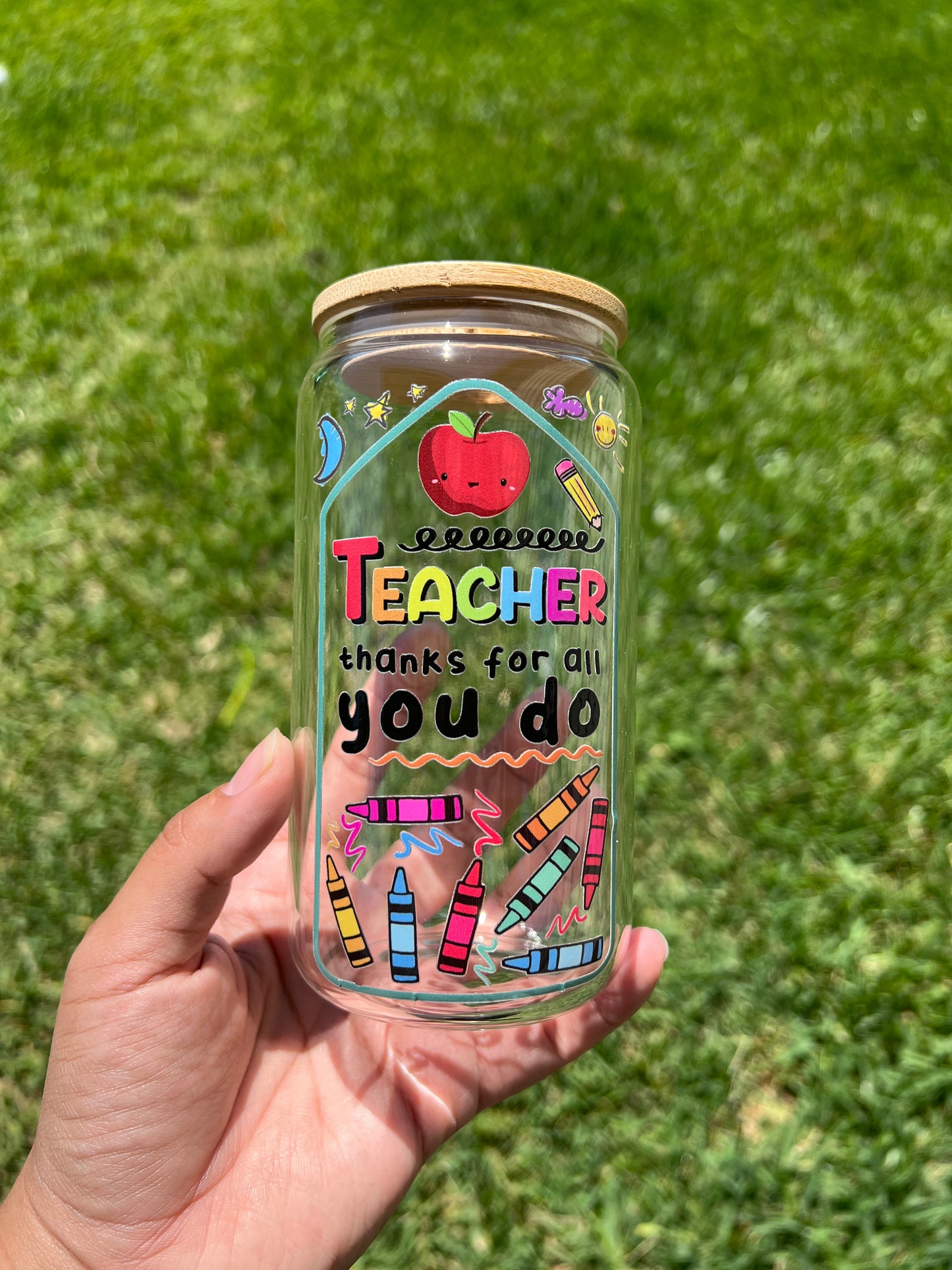 Teacher Appreciation Glass Cups