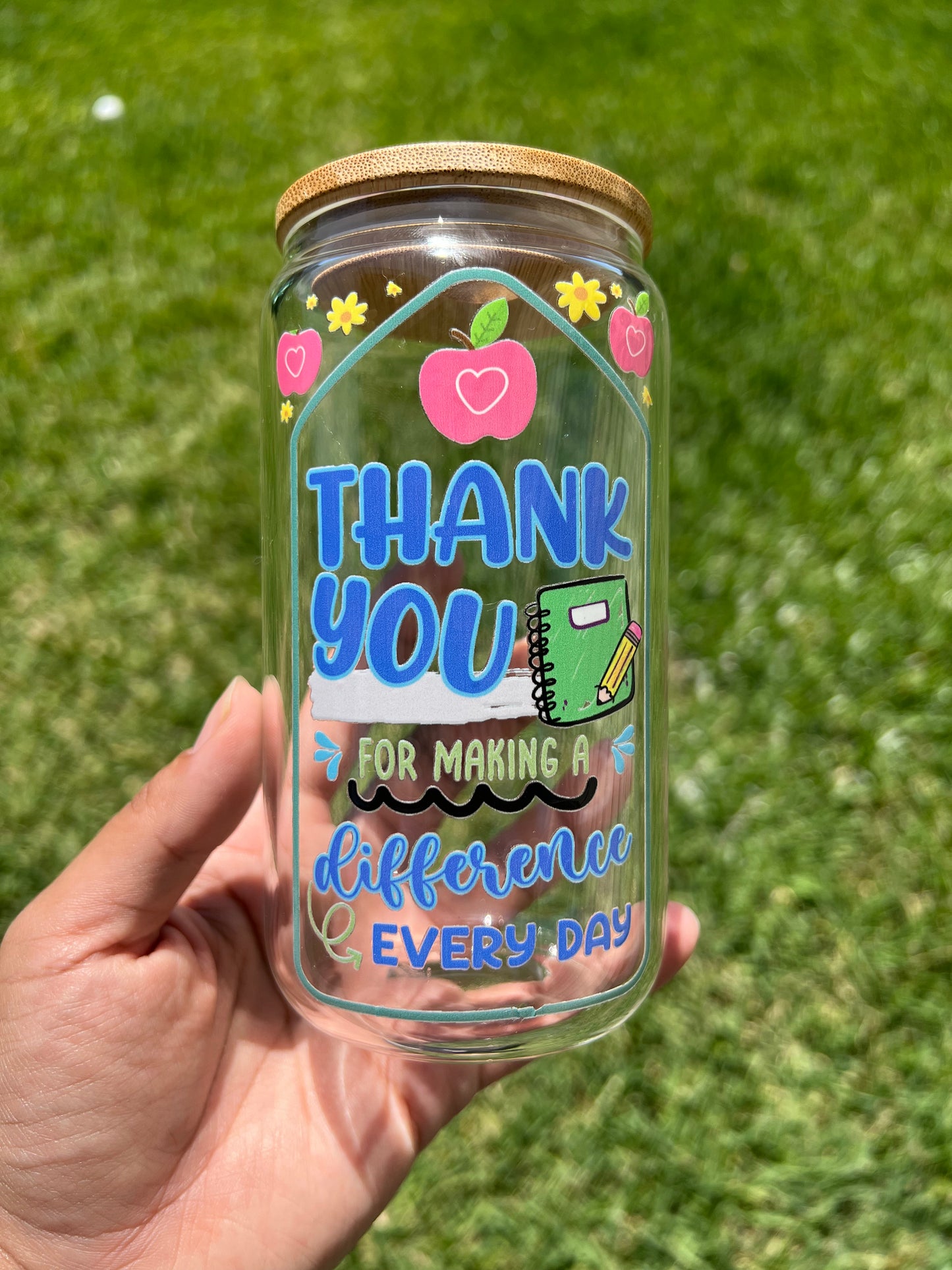 Teacher Appreciation Glass Cups