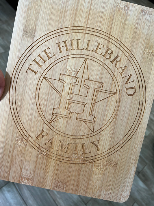 Houston Astros Inspired Custom Cutting Board