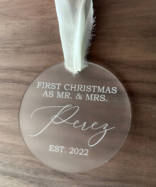 First Christmas as Mr. & Mrs. 2022 Ornament